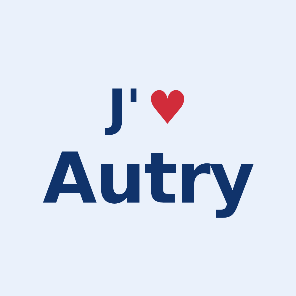 Sticker personnalisé Autry — design J'aime Autry