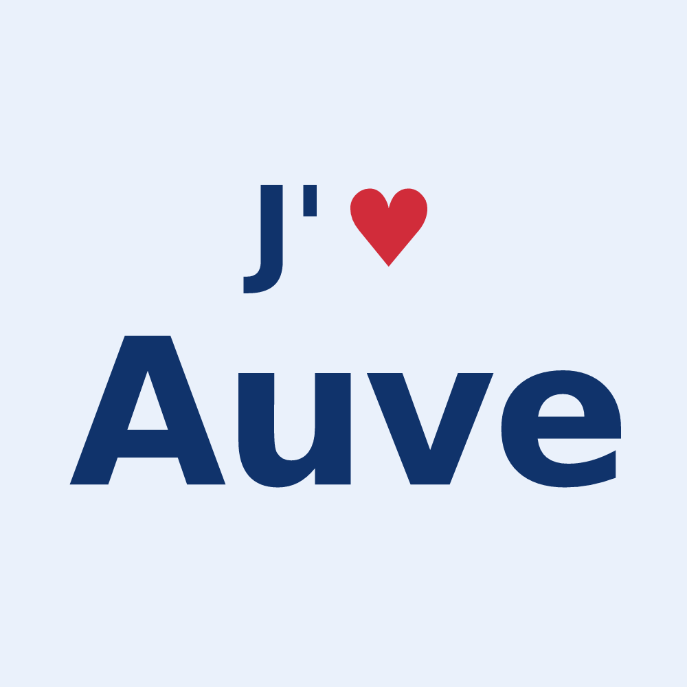 Sticker personnalisé Auve — design J'aime Auve