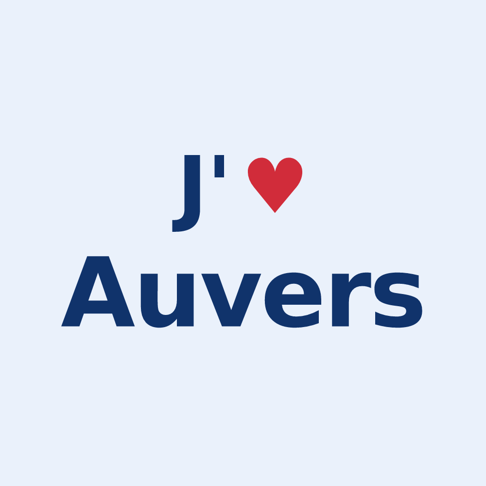 Sticker personnalisé Auvers — design J'aime Auvers
