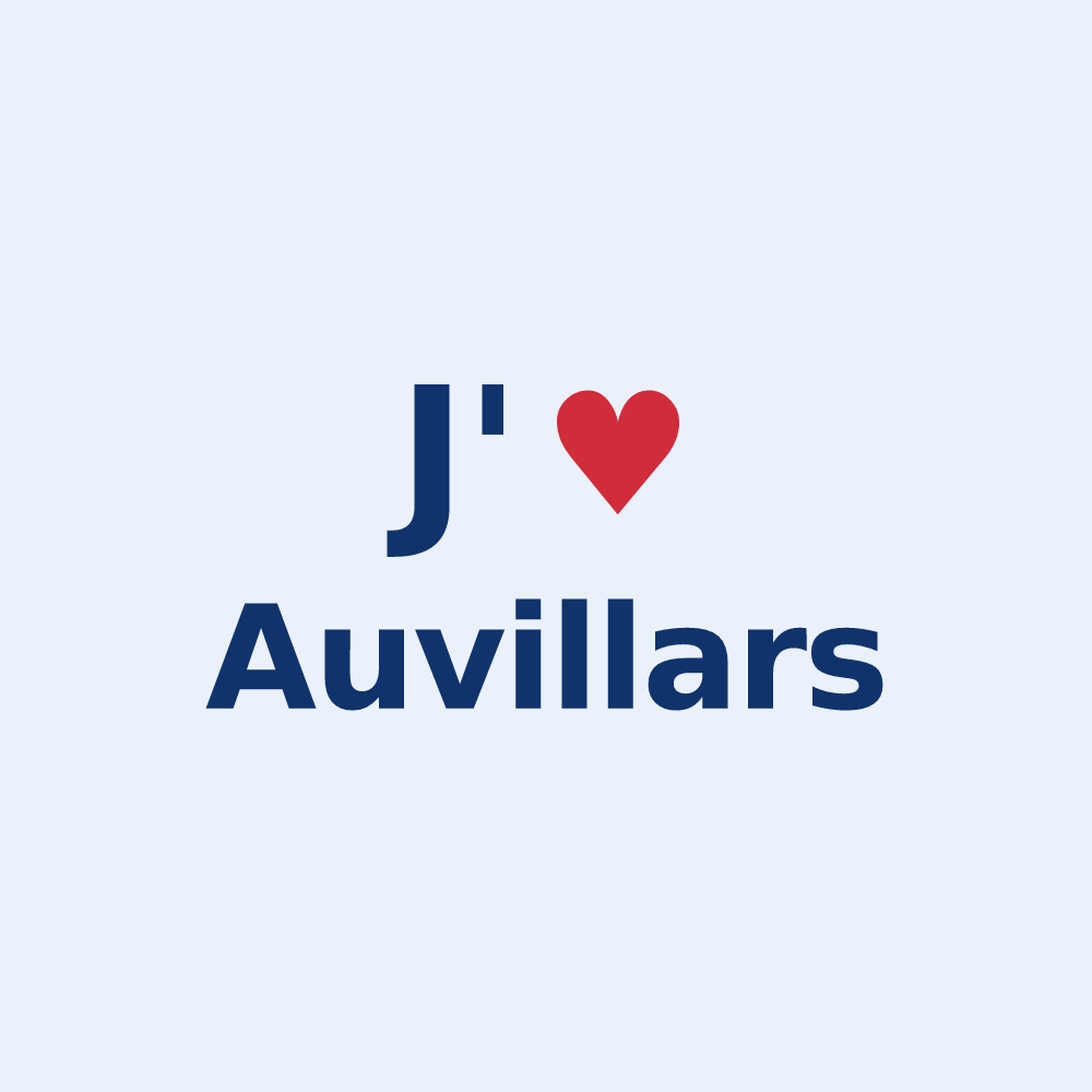 Sticker personnalisé Auvillars — design J'aime Auvillars