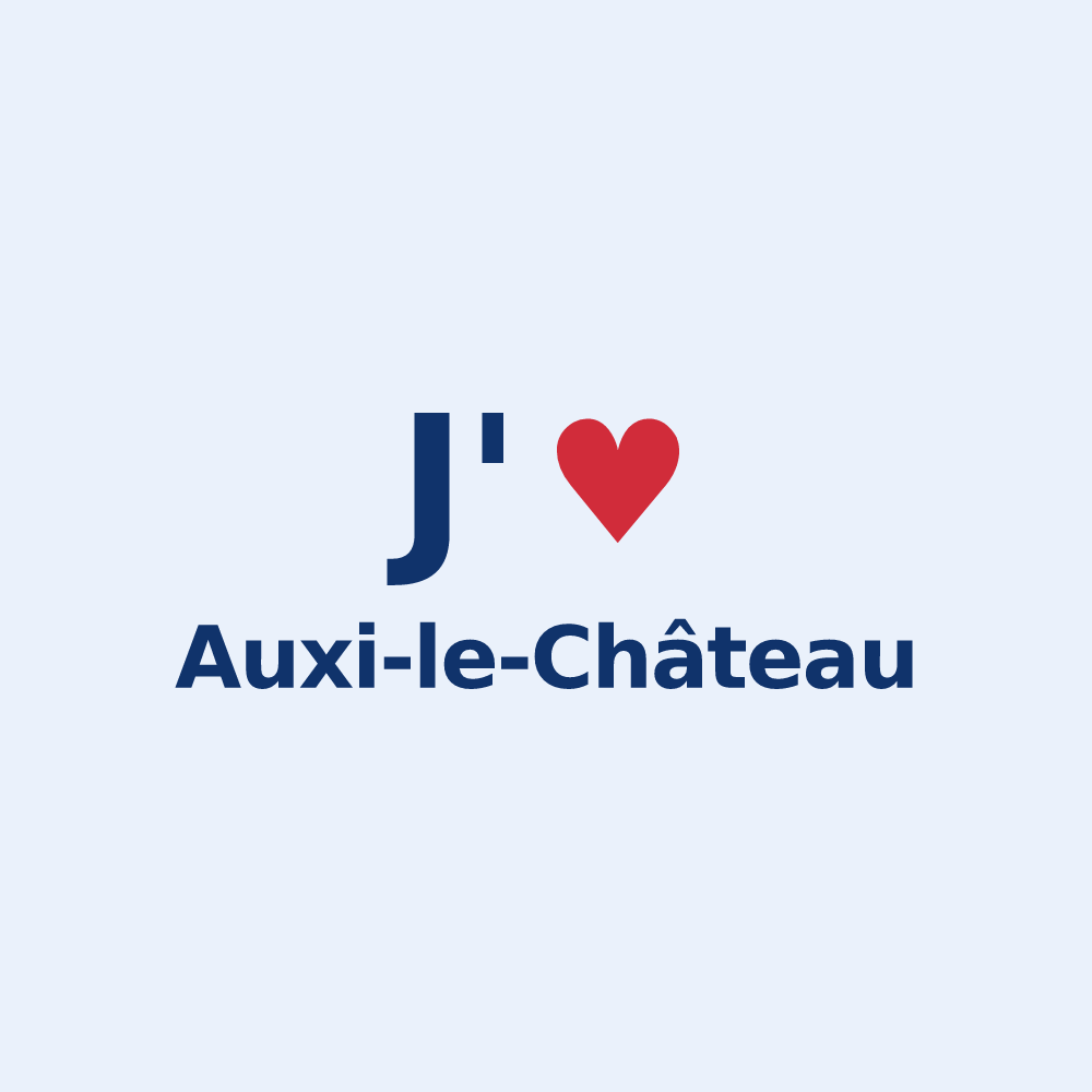 Sticker personnalisé Auxi-le-Château — design J'aime Auxi-le-Château