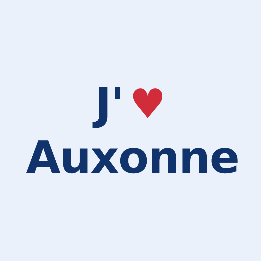 Sticker personnalisé Auxonne — design J'aime Auxonne