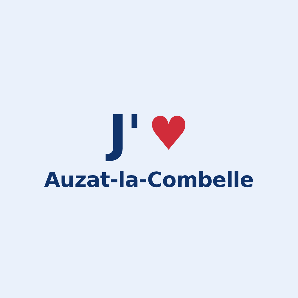 Sticker personnalisé Auzat-la-Combelle — design J'aime Auzat-la-Combelle