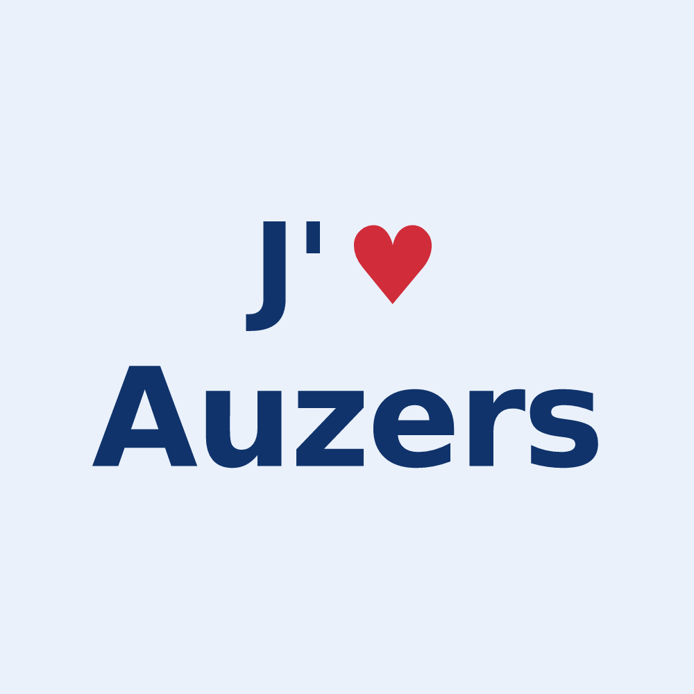 Sticker personnalisé Auzers — design J'aime Auzers