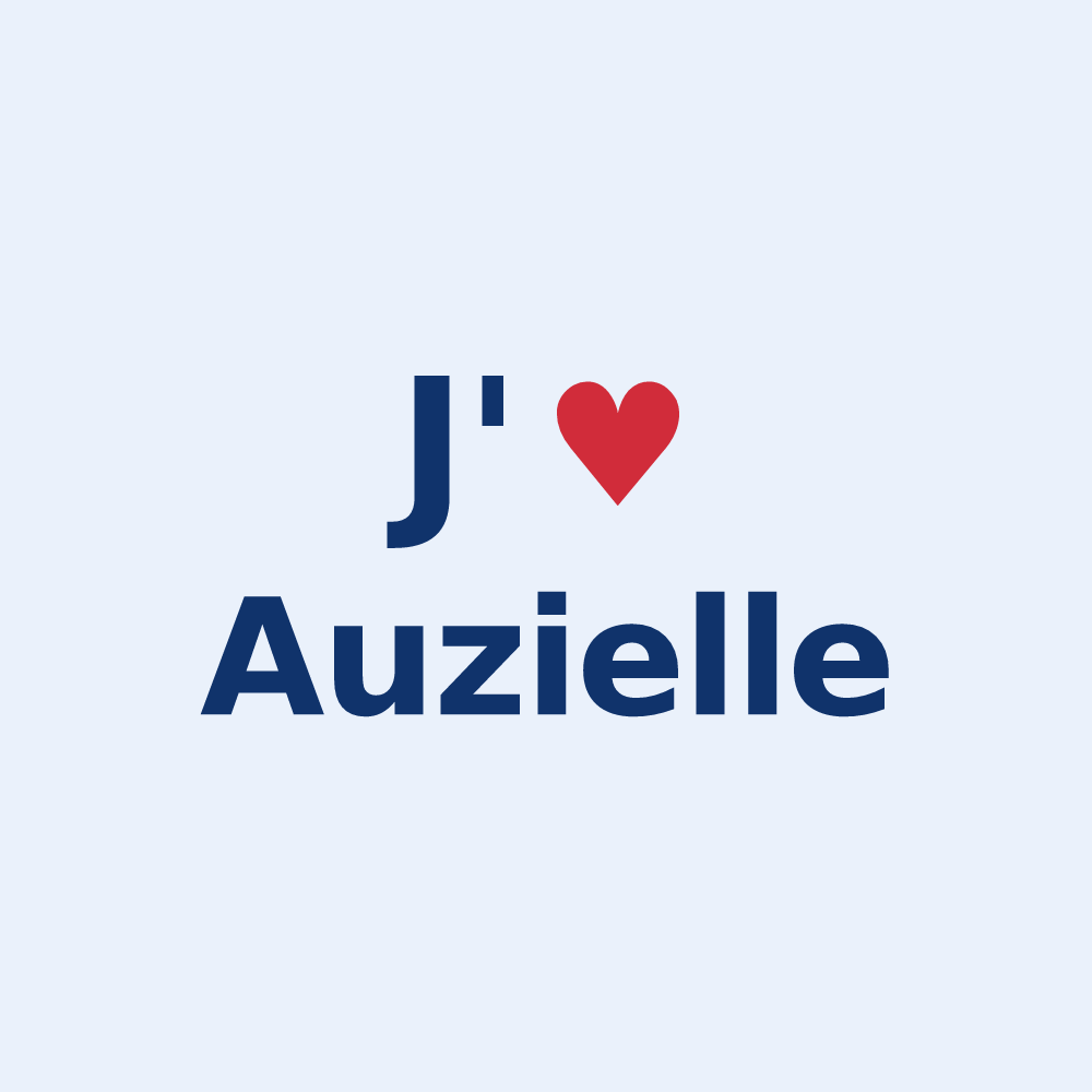 Sticker personnalisé Auzielle — design J'aime Auzielle