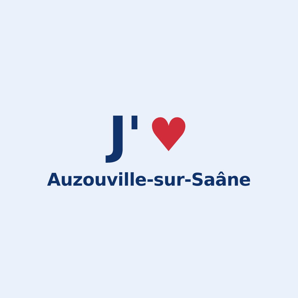 Sticker personnalisé Auzouville-sur-Saâne — design J'aime Auzouville-sur-Saâne