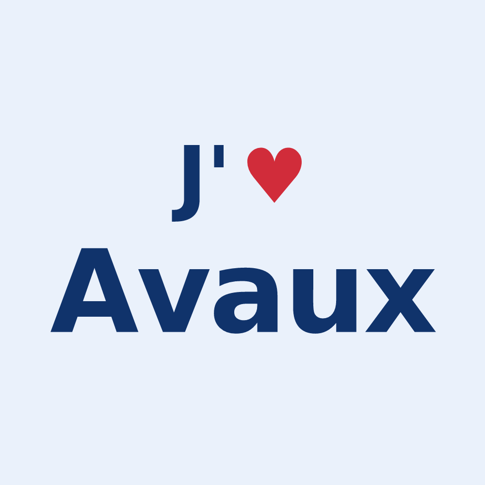 Sticker personnalisé Avaux — design J'aime Avaux