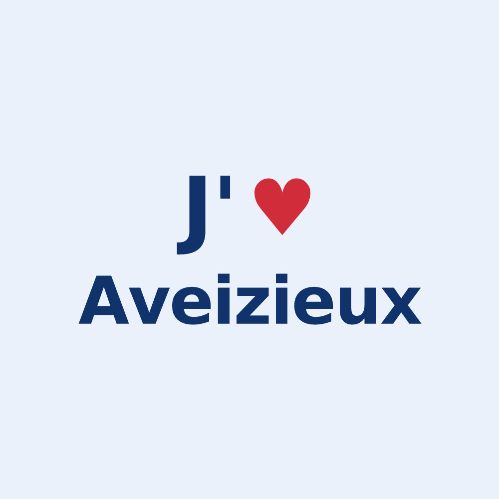 Sticker personnalisé Aveizieux — design J'aime Aveizieux