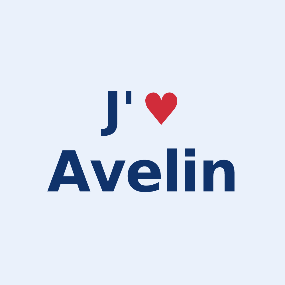 Sticker personnalisé Avelin — design J'aime Avelin