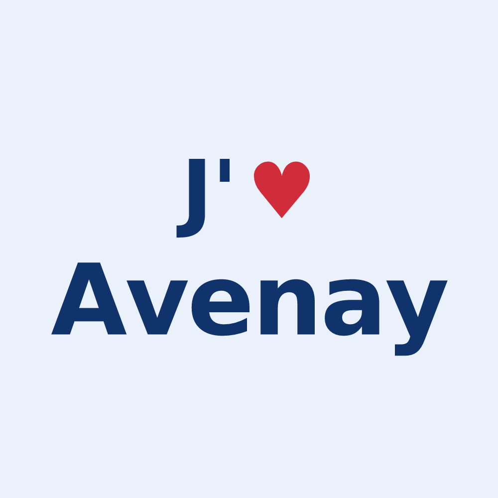 Sticker personnalisé Avenay — design « J'aime Avenay » imprimé sur le sticker