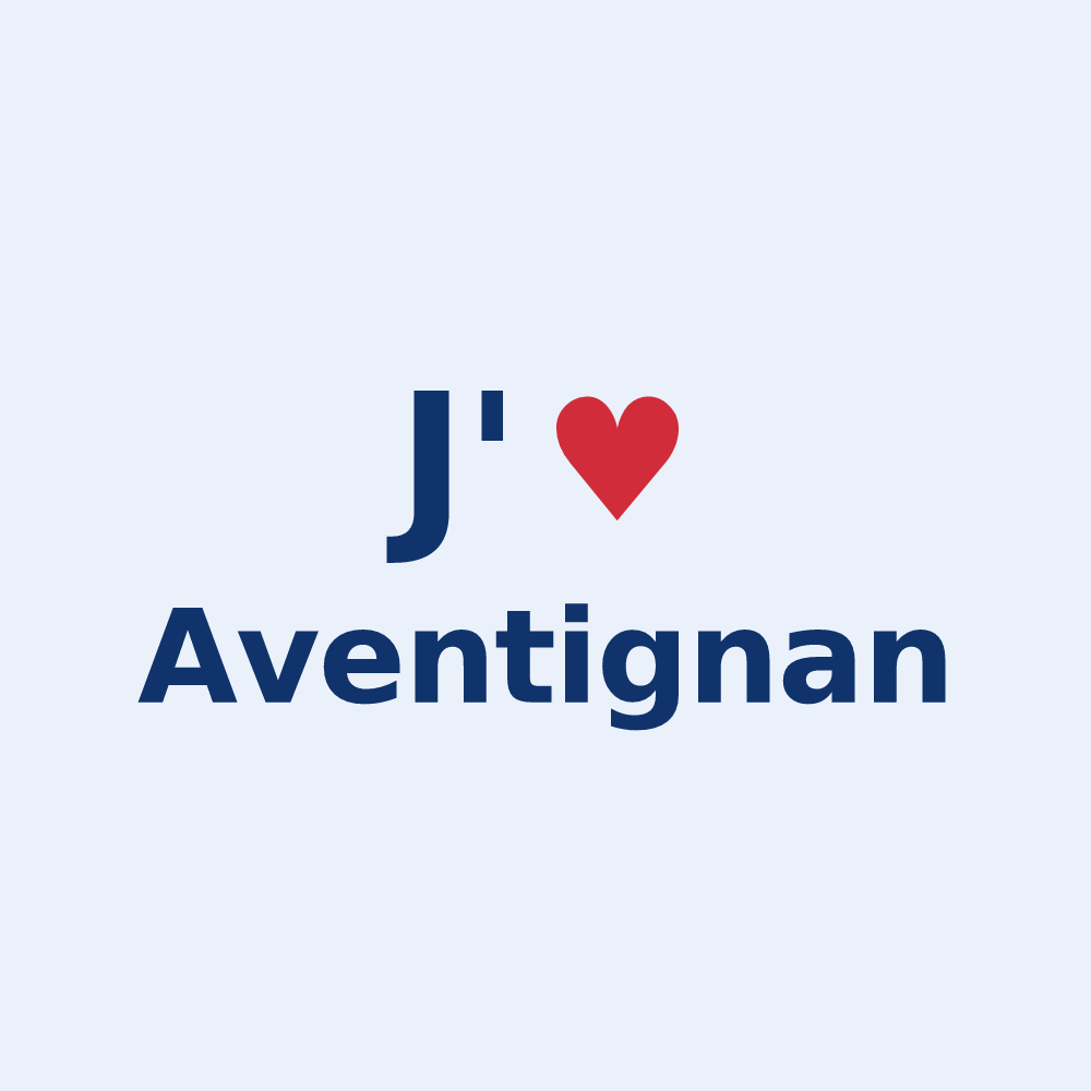 Sticker personnalisé Aventignan — design J'aime Aventignan