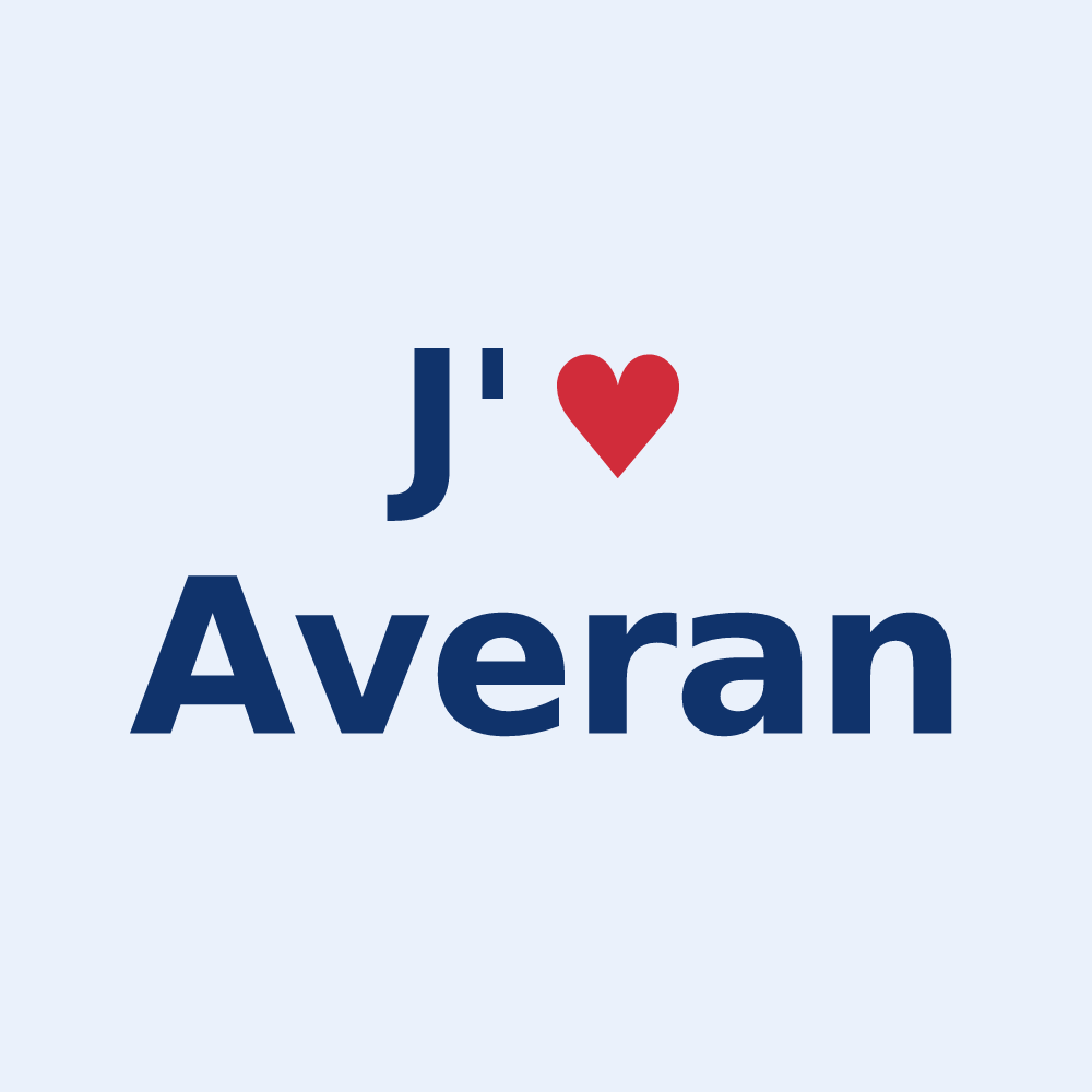 Sticker personnalisé Averan — design J'aime Averan