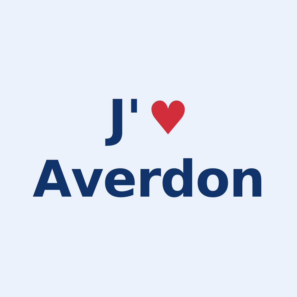 Sticker personnalisé Averdon — design J'aime Averdon