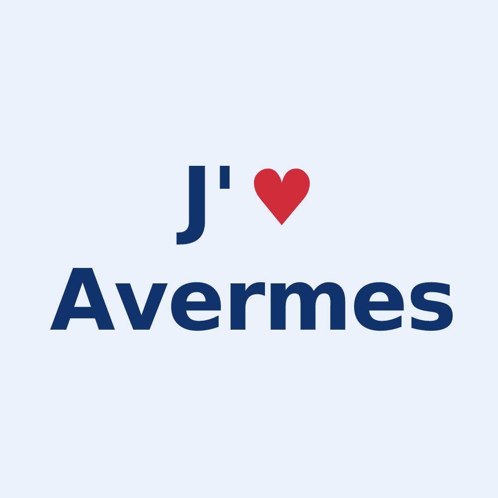Sticker personnalisé Avermes — design J'aime Avermes