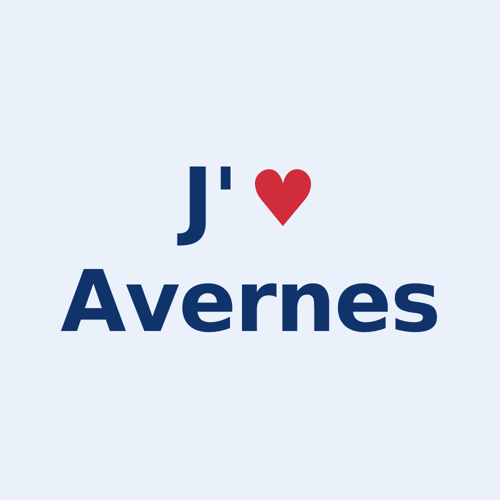 Sticker personnalisé Avernes — design J'aime Avernes