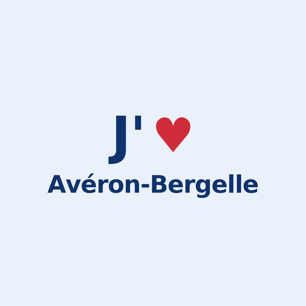 Sticker personnalisé Avéron-Bergelle — design J'aime Avéron-Bergelle