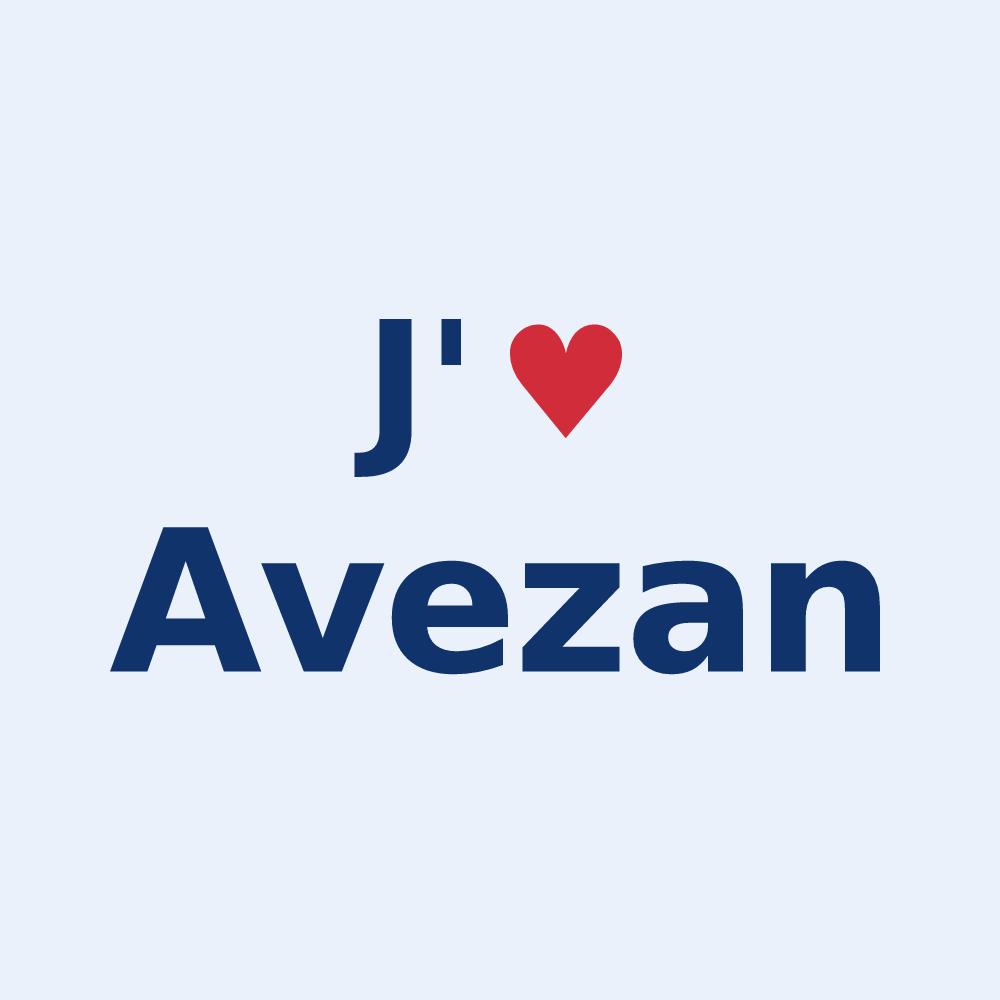 Sticker personnalisé Avezan — design J'aime Avezan