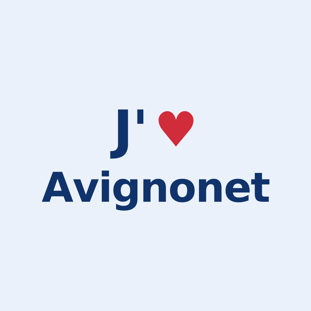 Sticker personnalisé Avignonet — design J'aime Avignonet