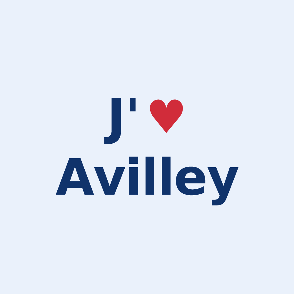 Sticker personnalisé Avilley — design J'aime Avilley