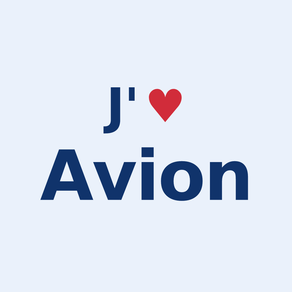 Sticker personnalisé Avion — design J'aime Avion