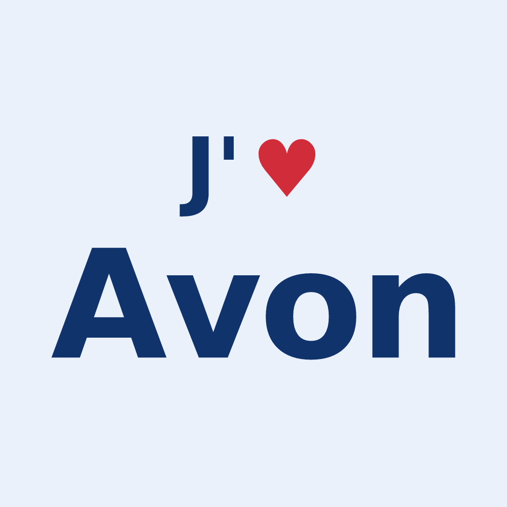 Sticker personnalisé Avon — design J'aime Avon