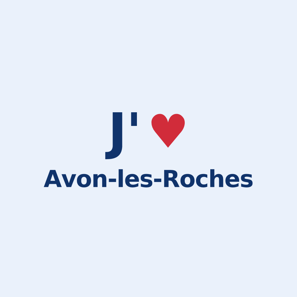 Sticker personnalisé Avon-les-Roches — design J'aime Avon-les-Roches