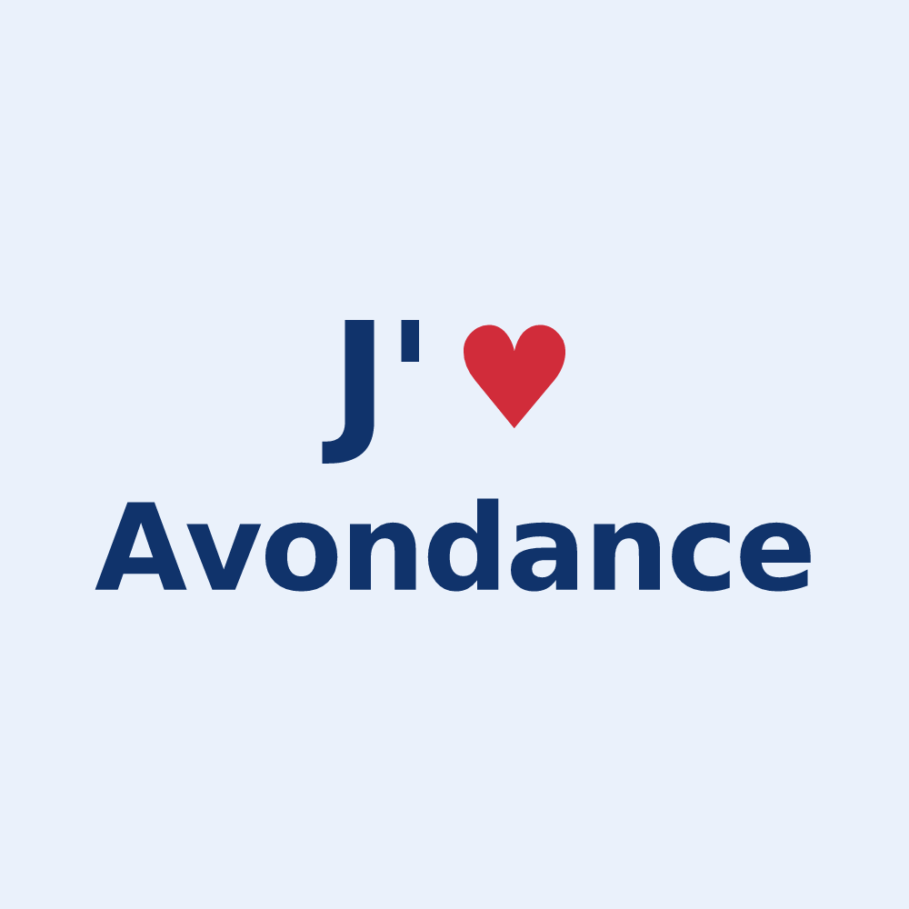Sticker personnalisé Avondance — design J'aime Avondance