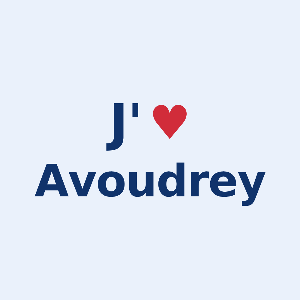 Sticker personnalisé Avoudrey — design J'aime Avoudrey