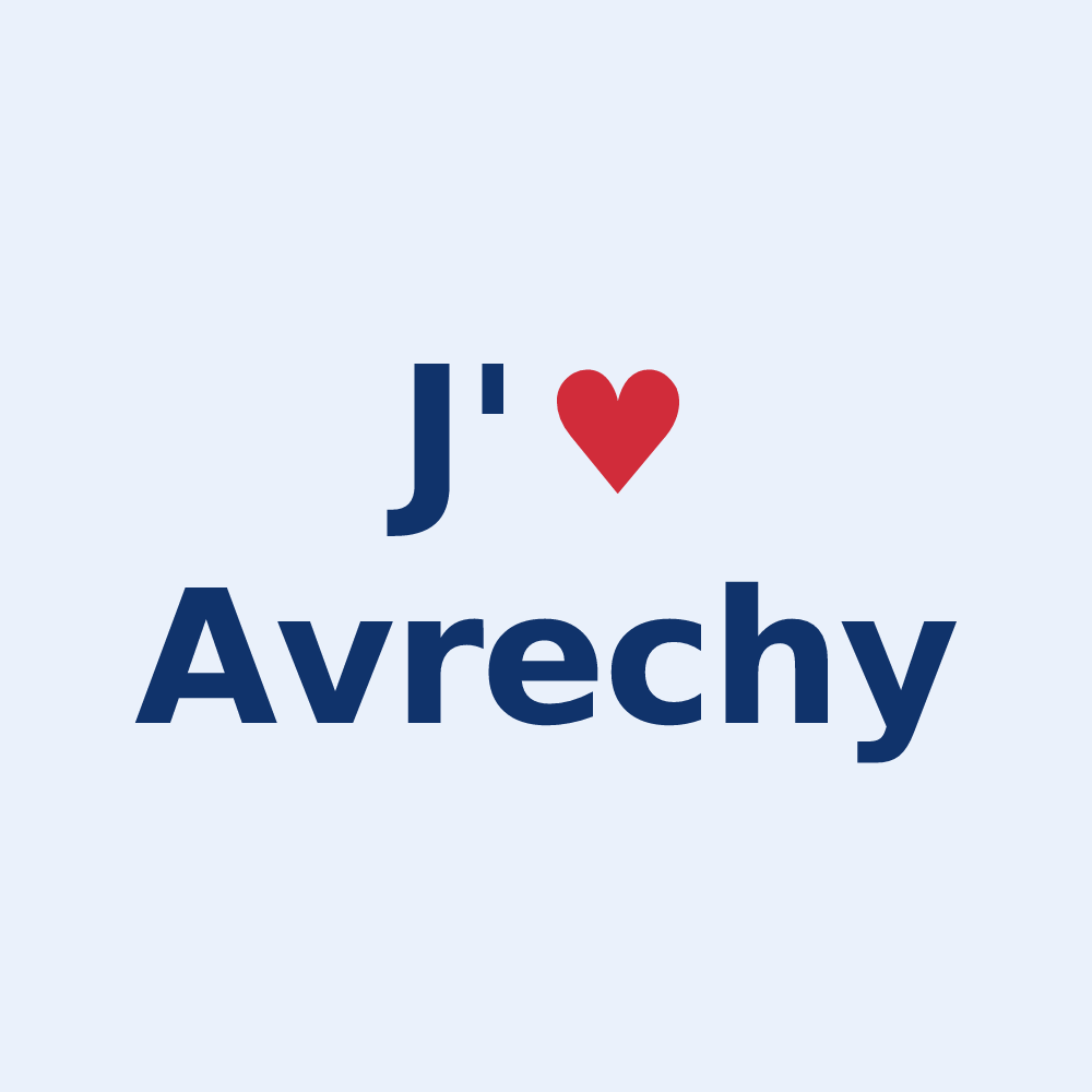 Sticker personnalisé Avrechy — design J'aime Avrechy