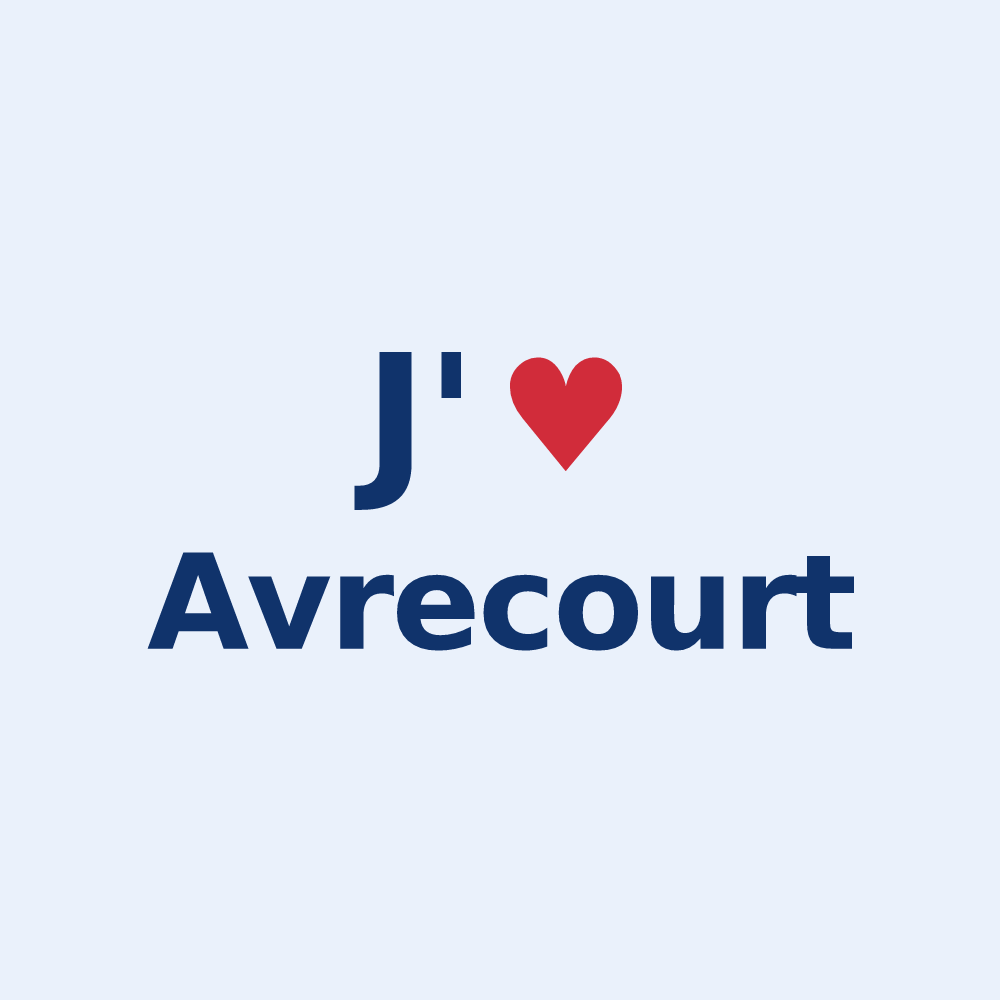 Sticker personnalisé Avrecourt — design J'aime Avrecourt