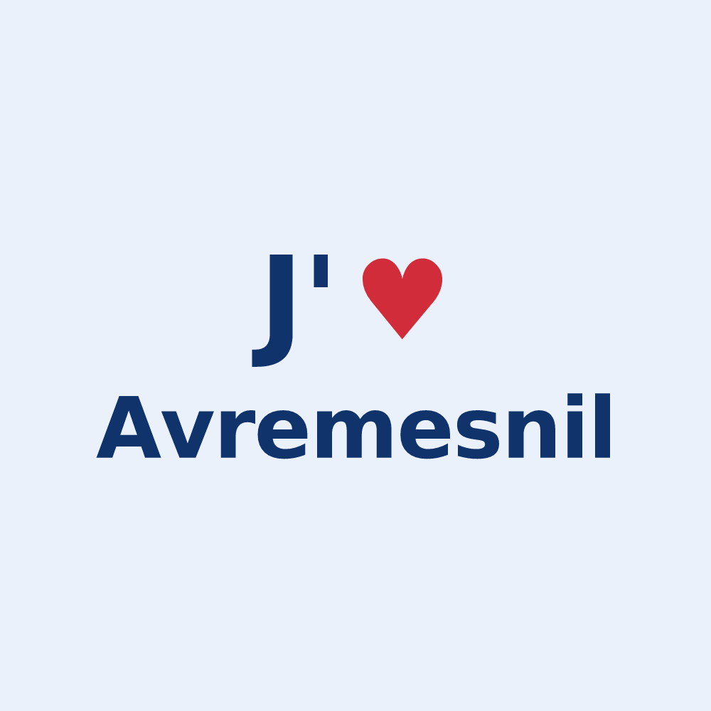 Sticker personnalisé Avremesnil — design J'aime Avremesnil