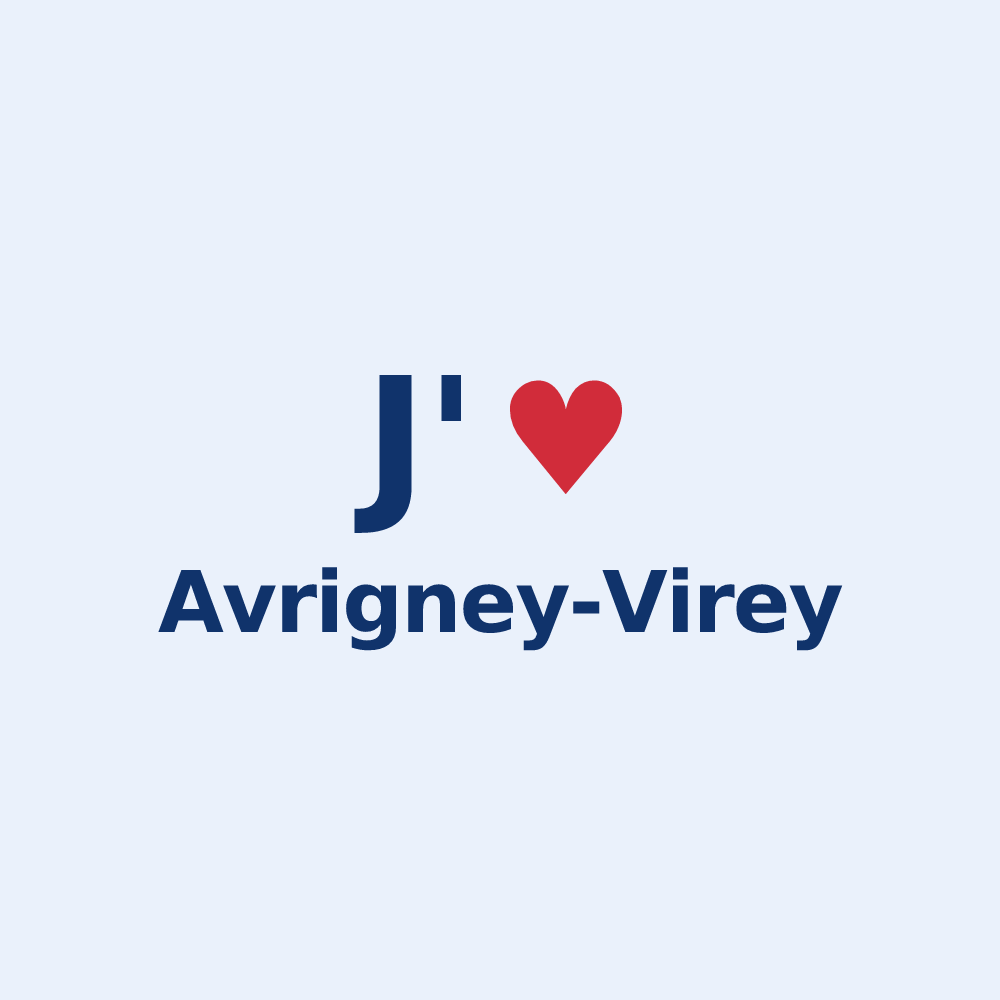 Sticker personnalisé Avrigney-Virey — design J'aime Avrigney-Virey