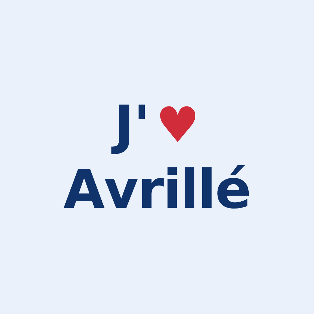 Sticker personnalisé Avrillé — design J'aime Avrillé