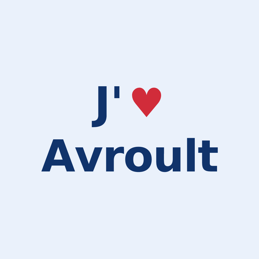Sticker personnalisé Avroult — design J'aime Avroult