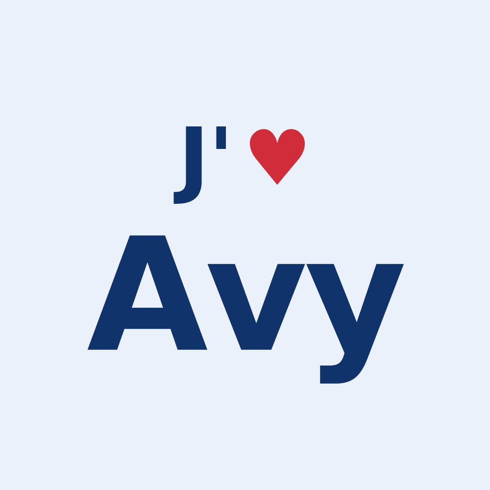 Sticker personnalisé Avy — design J'aime Avy