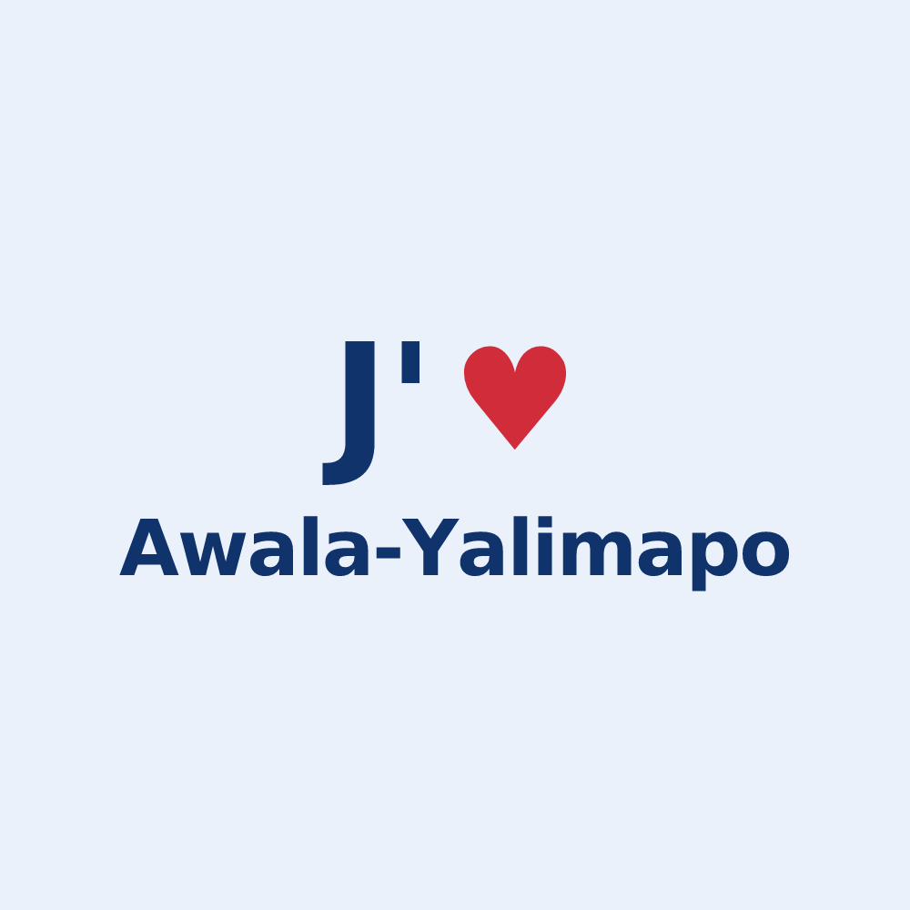 Sticker personnalisé Awala-Yalimapo — design J'aime Awala-Yalimapo