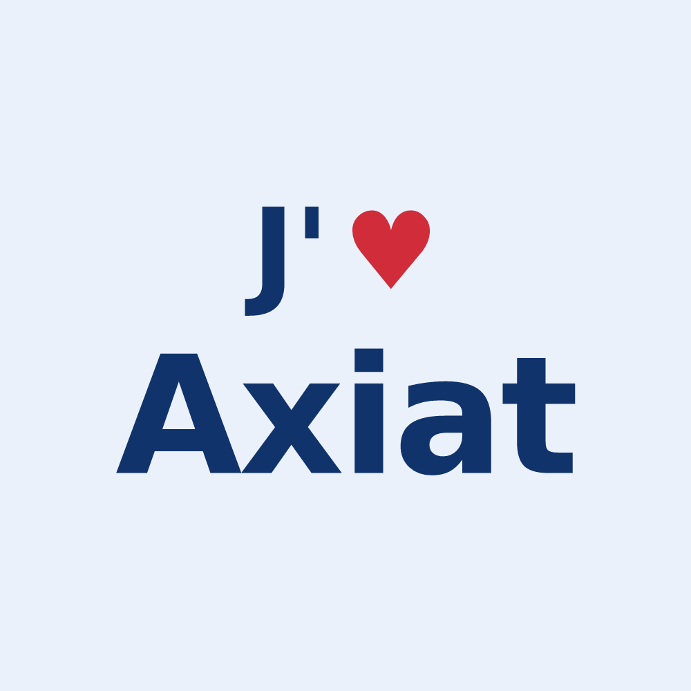 Sticker personnalisé Axiat — design J'aime Axiat