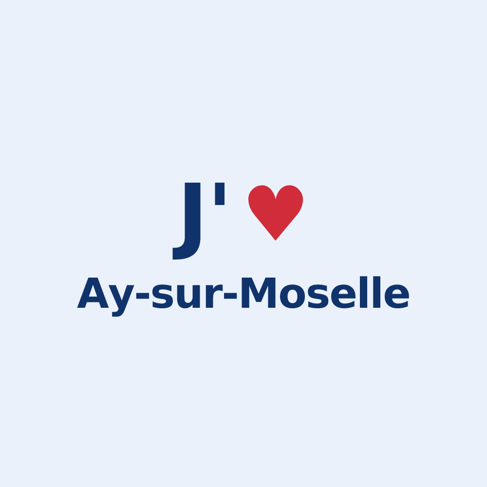Sticker personnalisé Ay-sur-Moselle — design J'aime Ay-sur-Moselle