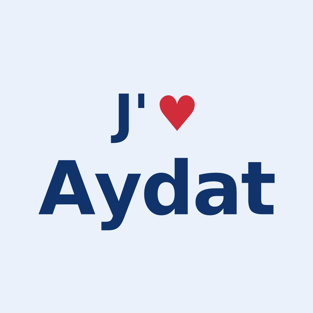 Sticker personnalisé Aydat — design J'aime Aydat