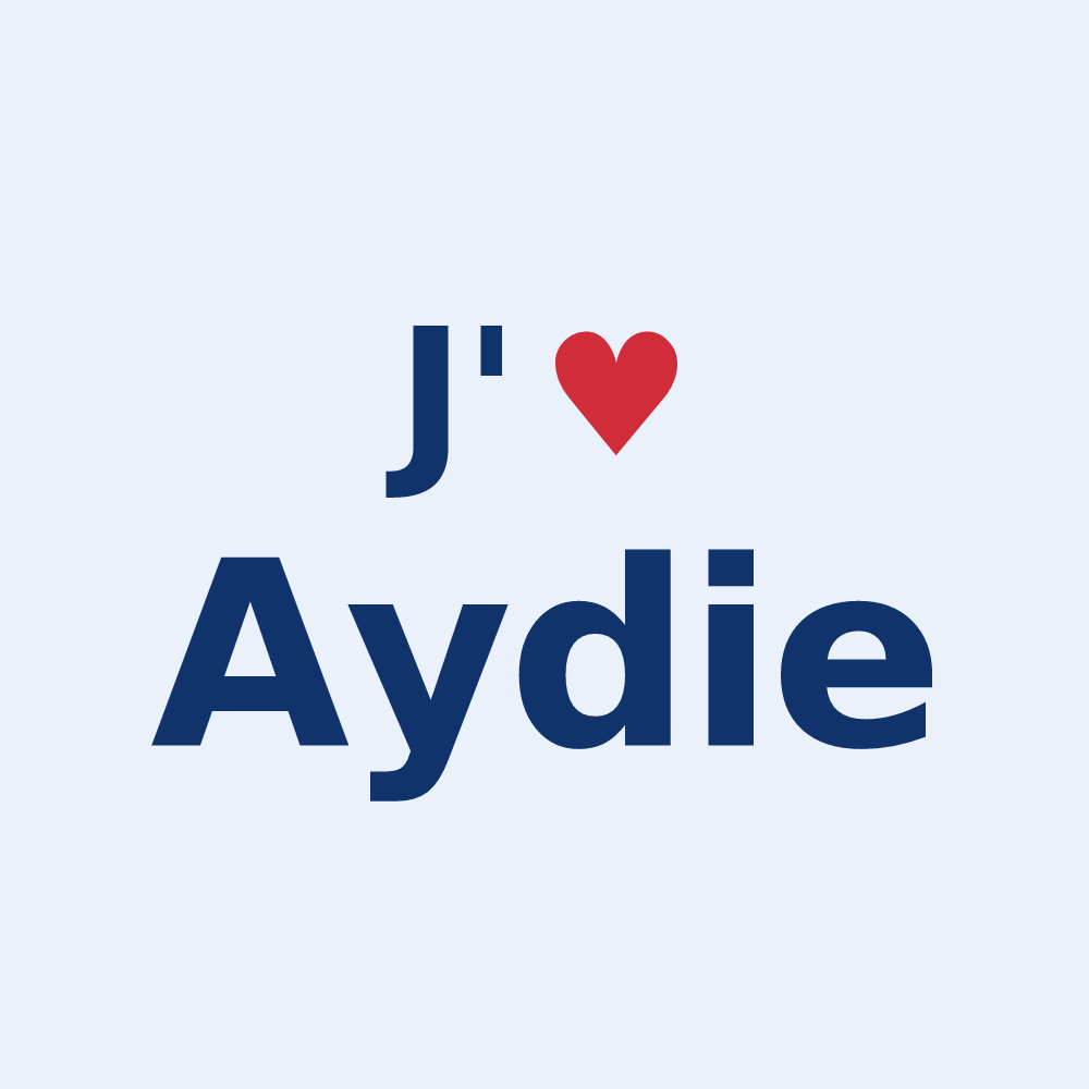 Sticker personnalisé Aydie — design J'aime Aydie
