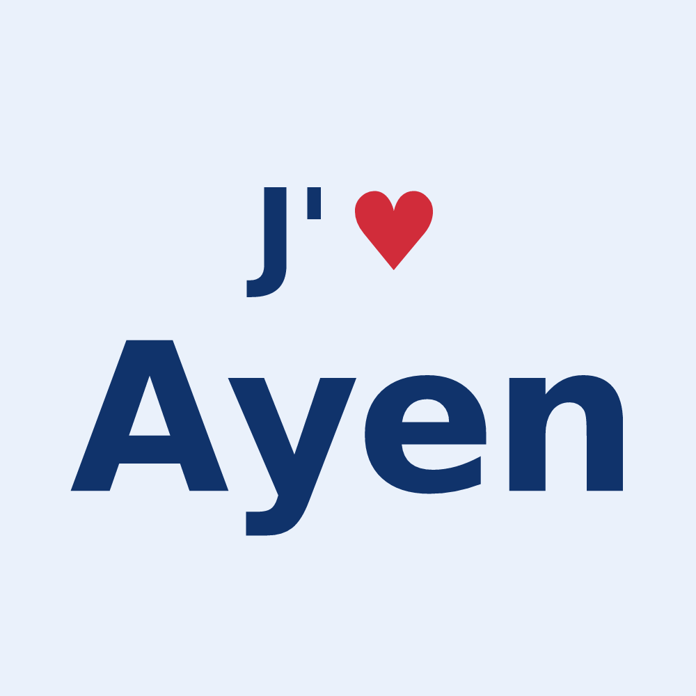 Sticker personnalisé Ayen — design J'aime Ayen