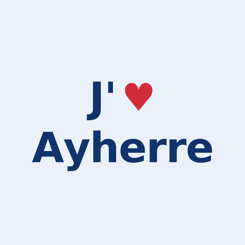 Sticker personnalisé Ayherre — design « J'aime Ayherre » imprimé sur le sticker