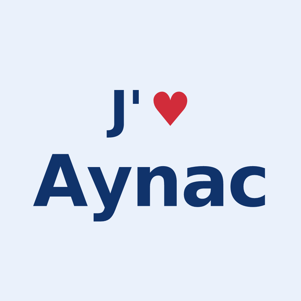 Sticker personnalisé Aynac — design J'aime Aynac
