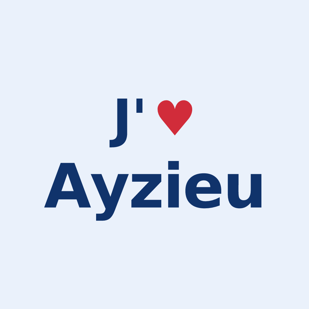 Sticker personnalisé Ayzieu — design J'aime Ayzieu