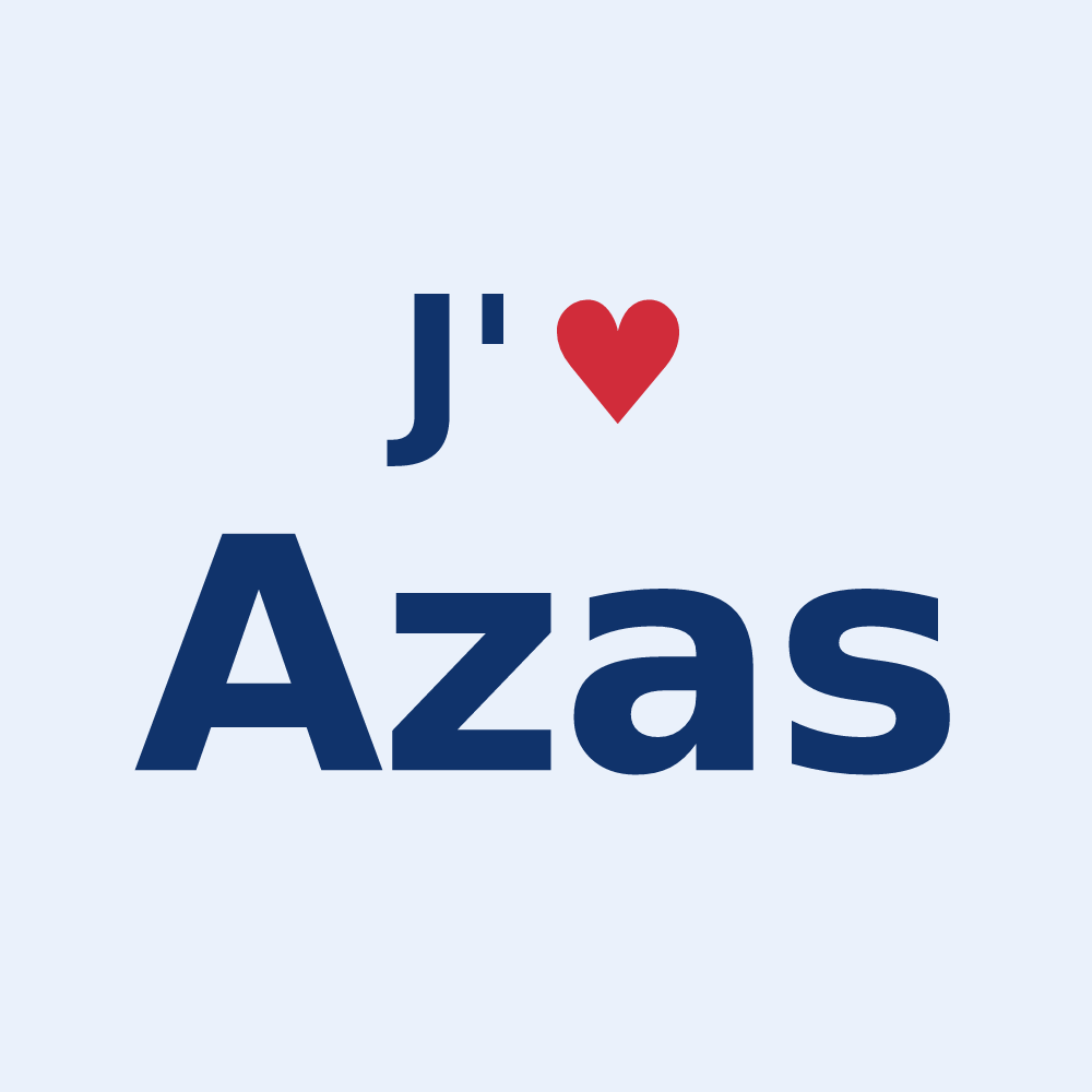 Sticker personnalisé Azas — design J'aime Azas