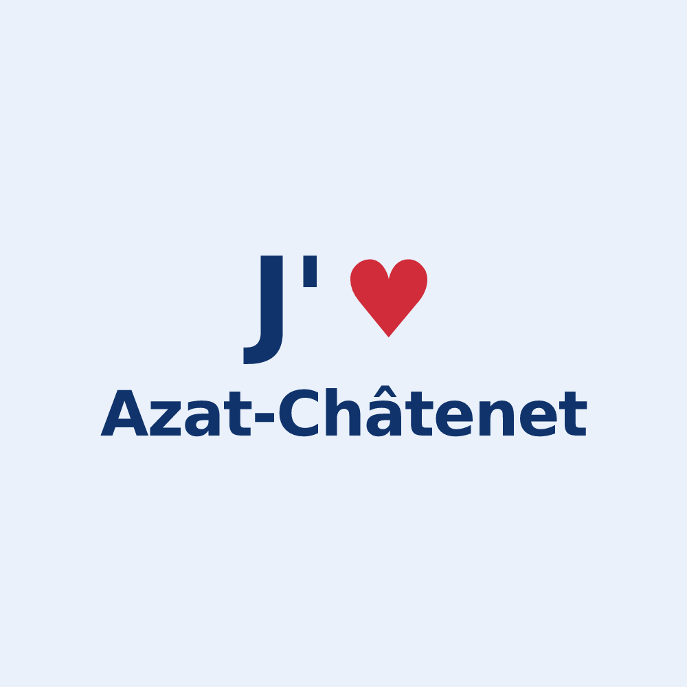 Sticker personnalisé Azat-Châtenet — design J'aime Azat-Châtenet