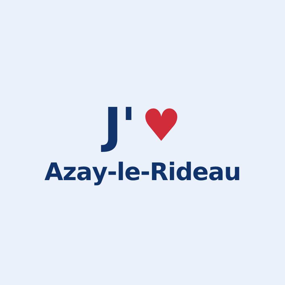 Sticker personnalisé Azay-le-Rideau — design J'aime Azay-le-Rideau