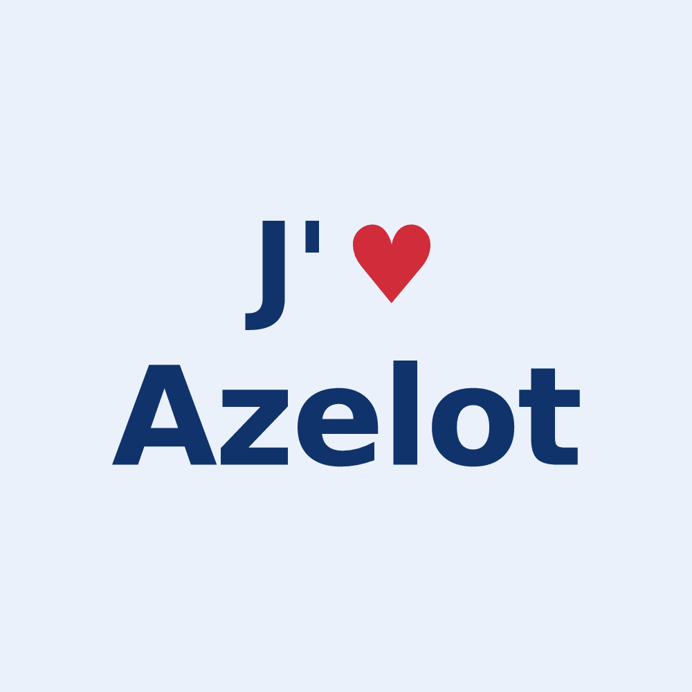 Sticker personnalisé Azelot — design J'aime Azelot