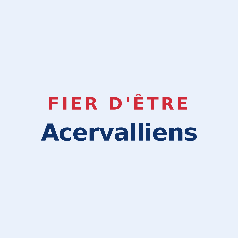 Sticker « Fier d'être Acervalliens » — design pour Azerailles