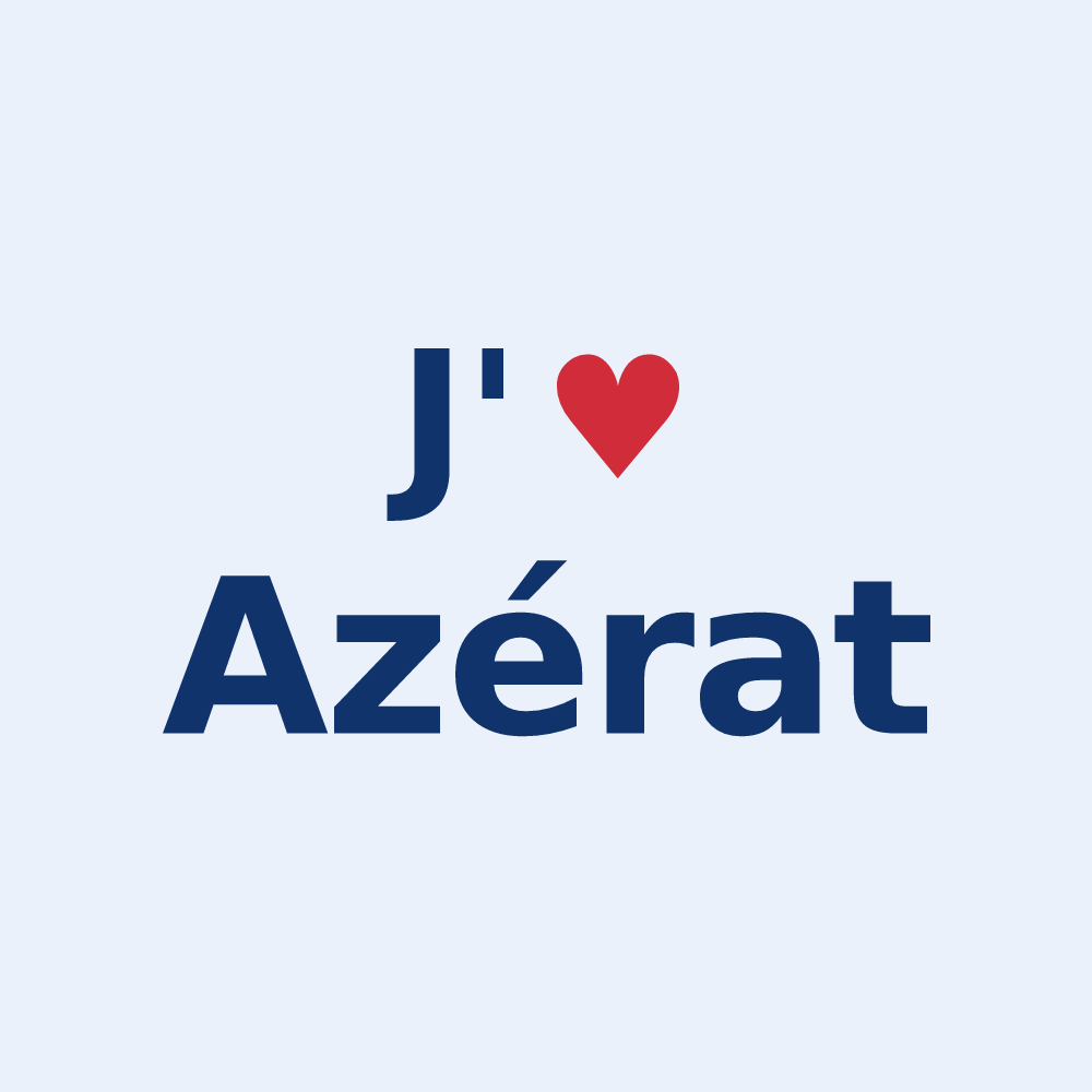 Sticker personnalisé Azérat — design J'aime Azérat